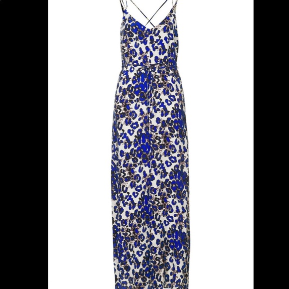 Topshop Island Animal Print Cross Back Maxi Dress - Picture 3 of 8